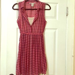 Cute Checkered Button Dress